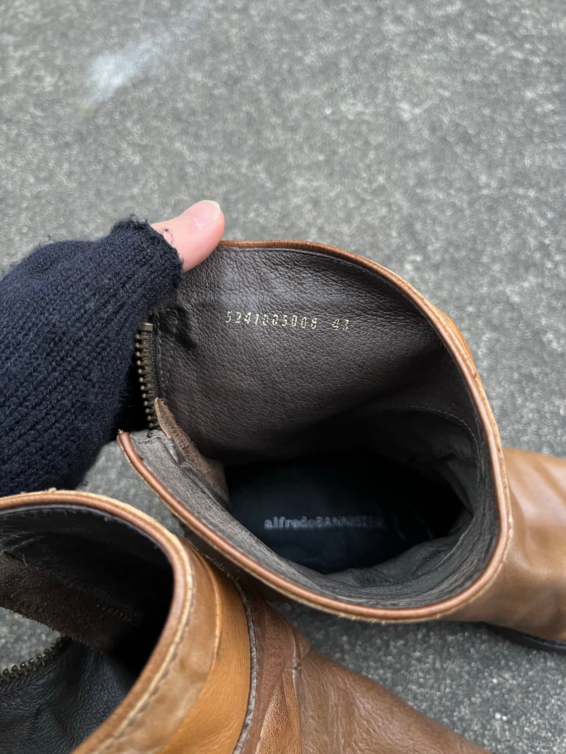 90s alfredo BANNISTER block zip boots 상품이미지6