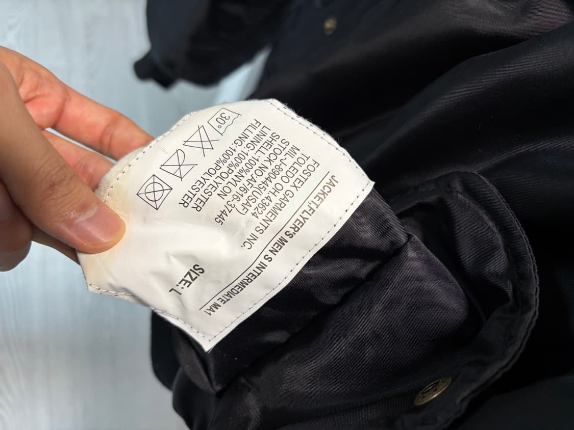 Fostex garments ma-1 블랙 L 상품이미지8
