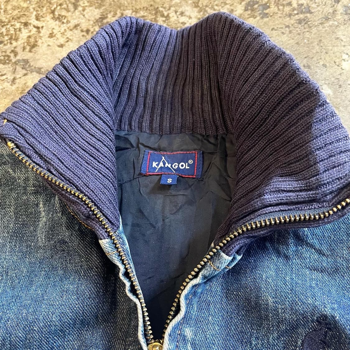  Kangol y2k knit denim jk 상품이미지4