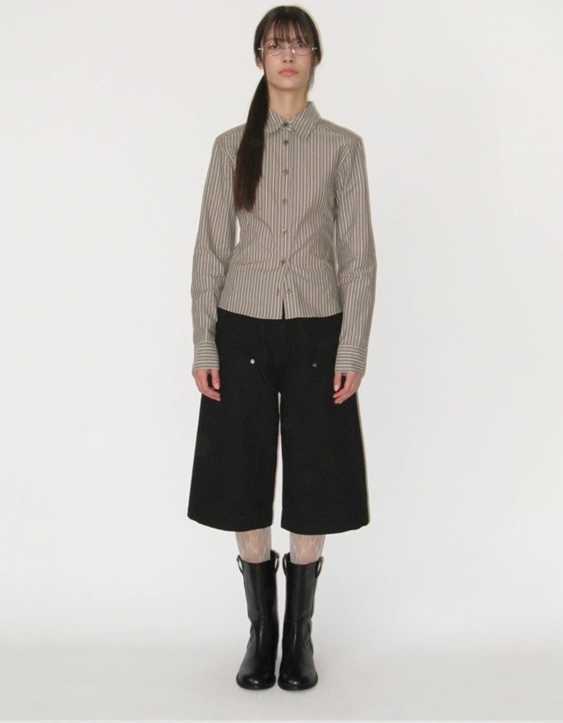 썬번 프로젝트 fitted stripe shirt 스트라이프 셔츠 상품이미지2