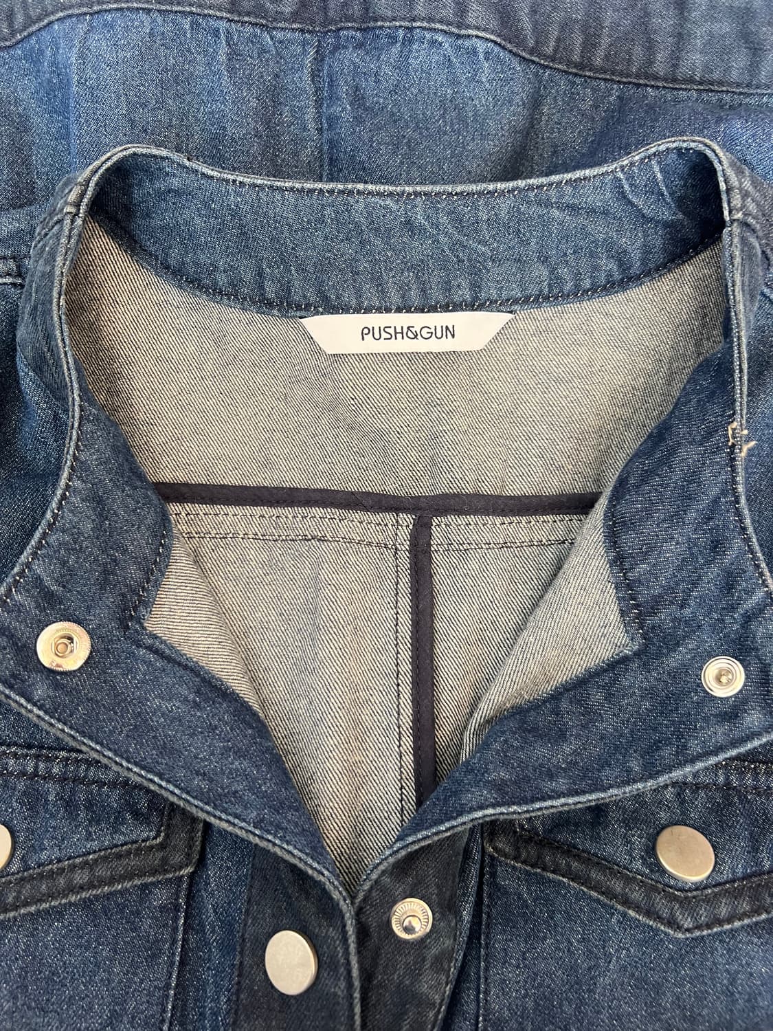 푸쉬앤건 여성 진청데님자켓 라운드청자켓 상품이미지5