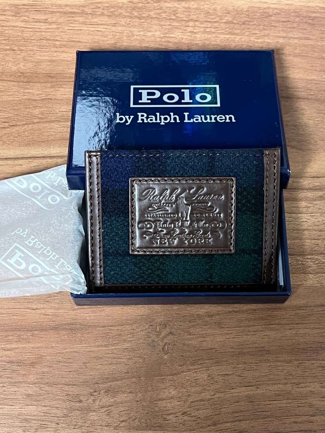 폴로 헤리티지 트위드 엔 레더 카드지갑 상품이미지1