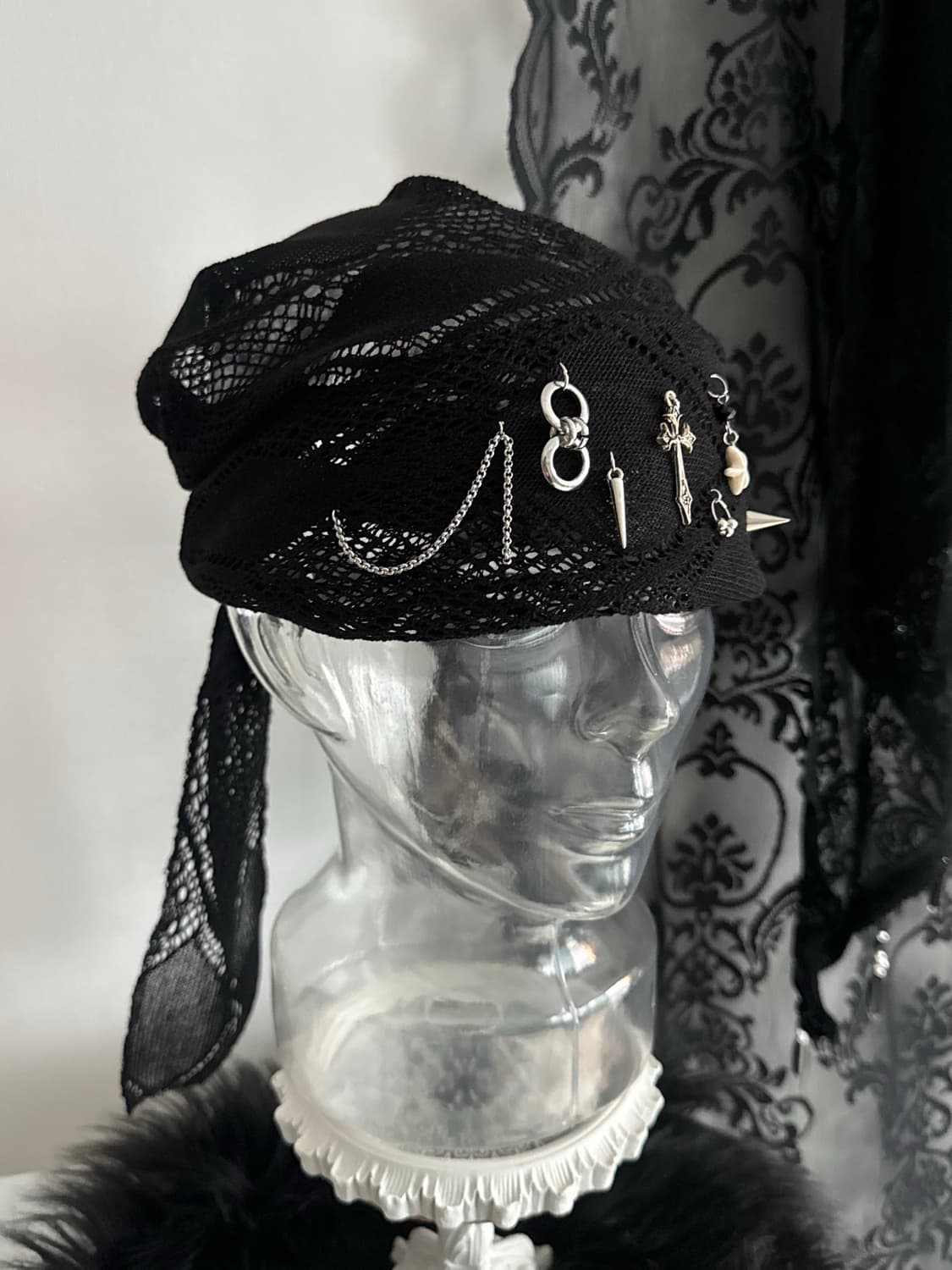 메이드 커스텀 시스루 듀렉 헤어두건 반다나  상품이미지4