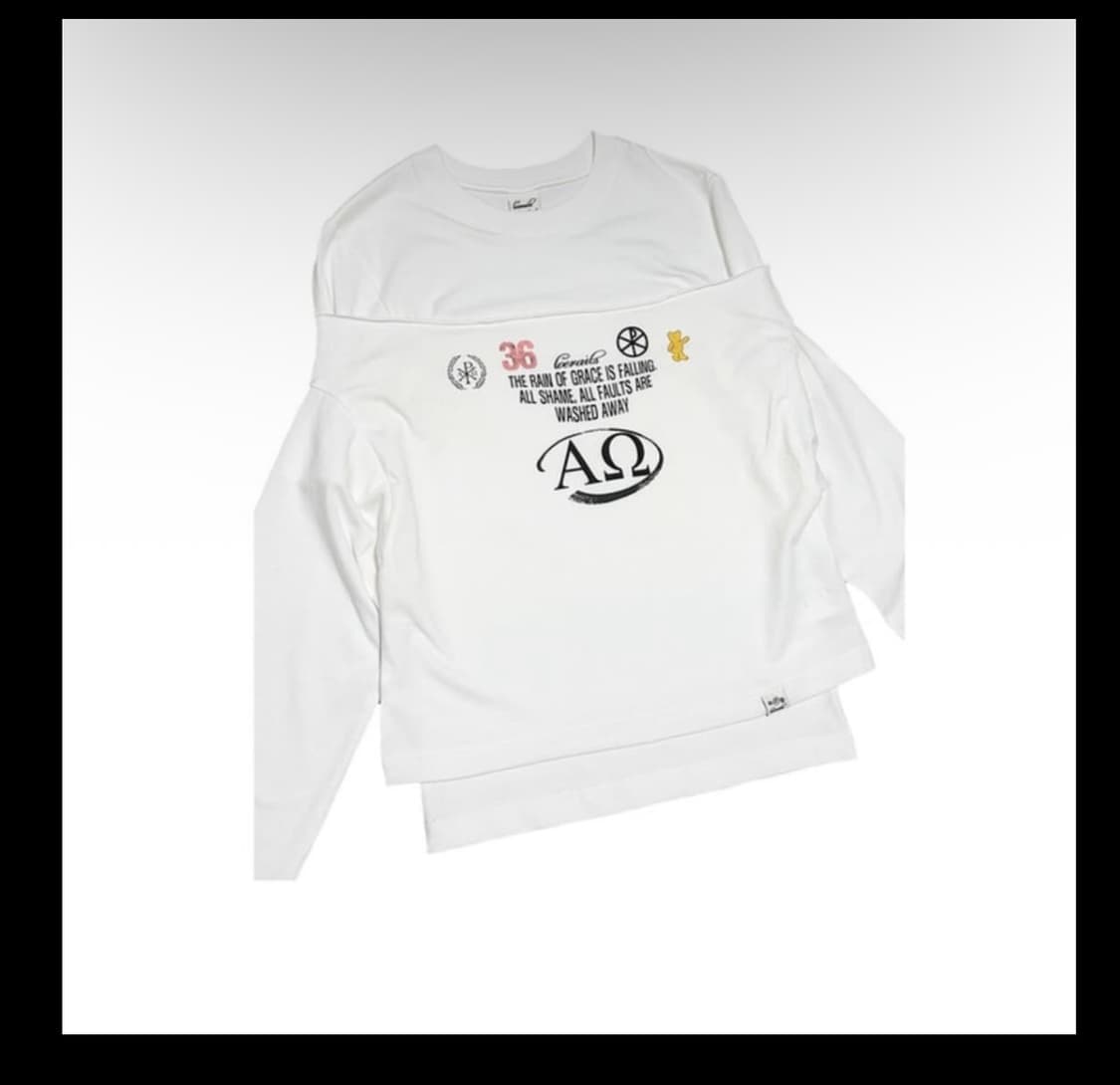 로레일즈 오프숄더 레이어드 티셔츠 상품이미지2