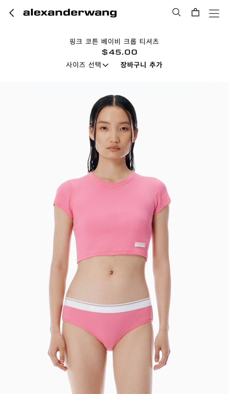 알렉산더왕 베이비 크롭 티셔츠  상품이미지2