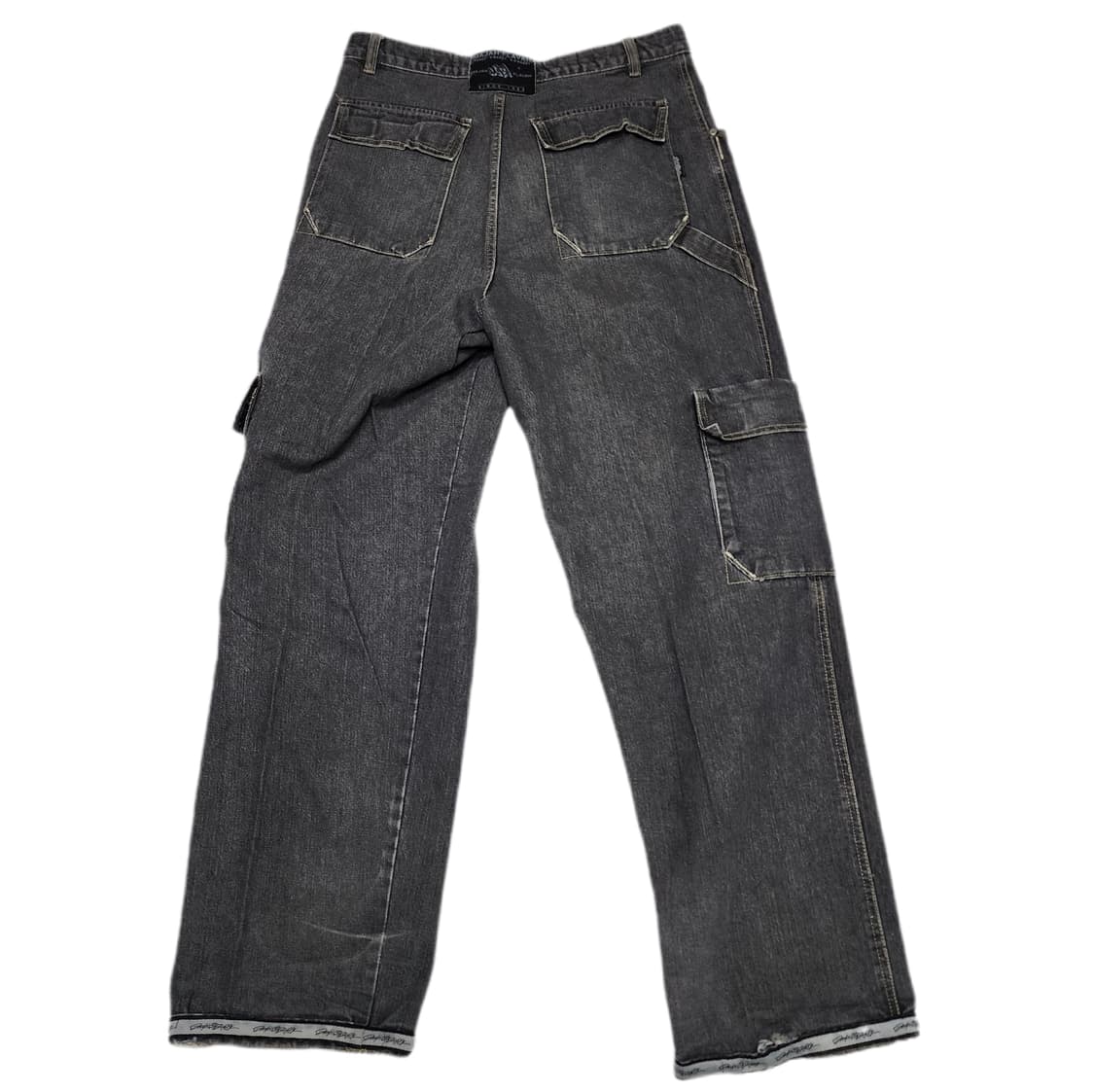 빈티지 카펜터 올드스쿨 워싱 흑청 데님팬츠 상품이미지1