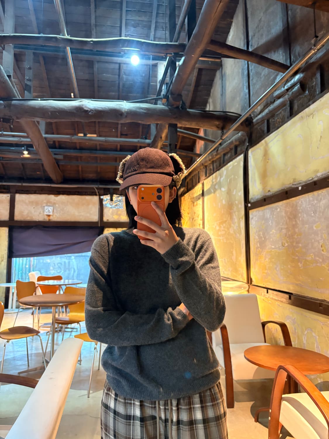 챠콜 반목 캐시미어 니트 상품이미지4