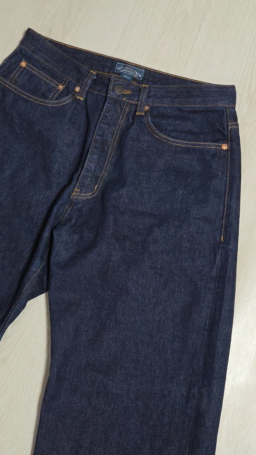(착샷) 아웃스탠딩 셀비지 데님 청바지 와이드핏 상품이미지2