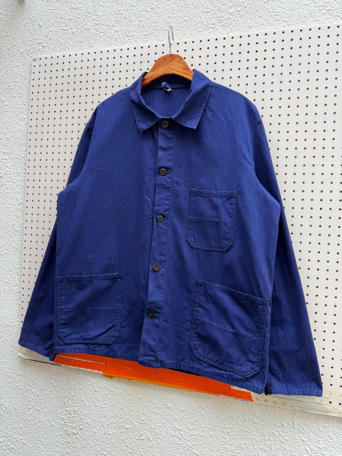 OLD VINTAGE PURPLE NAVY HBT 헤링본 프렌치워크자켓 상품이미지4