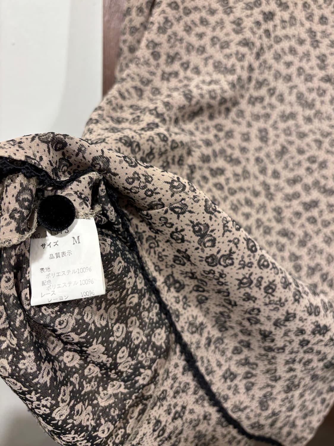 벨벳 카라 플라워 빈티지 블라우스 상품이미지10