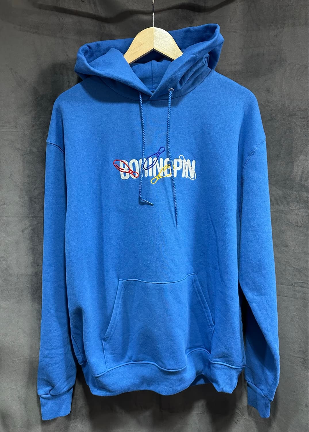 챔피온 Champion ECO 볼링핀 자수 후드티 블루 L 상품이미지2