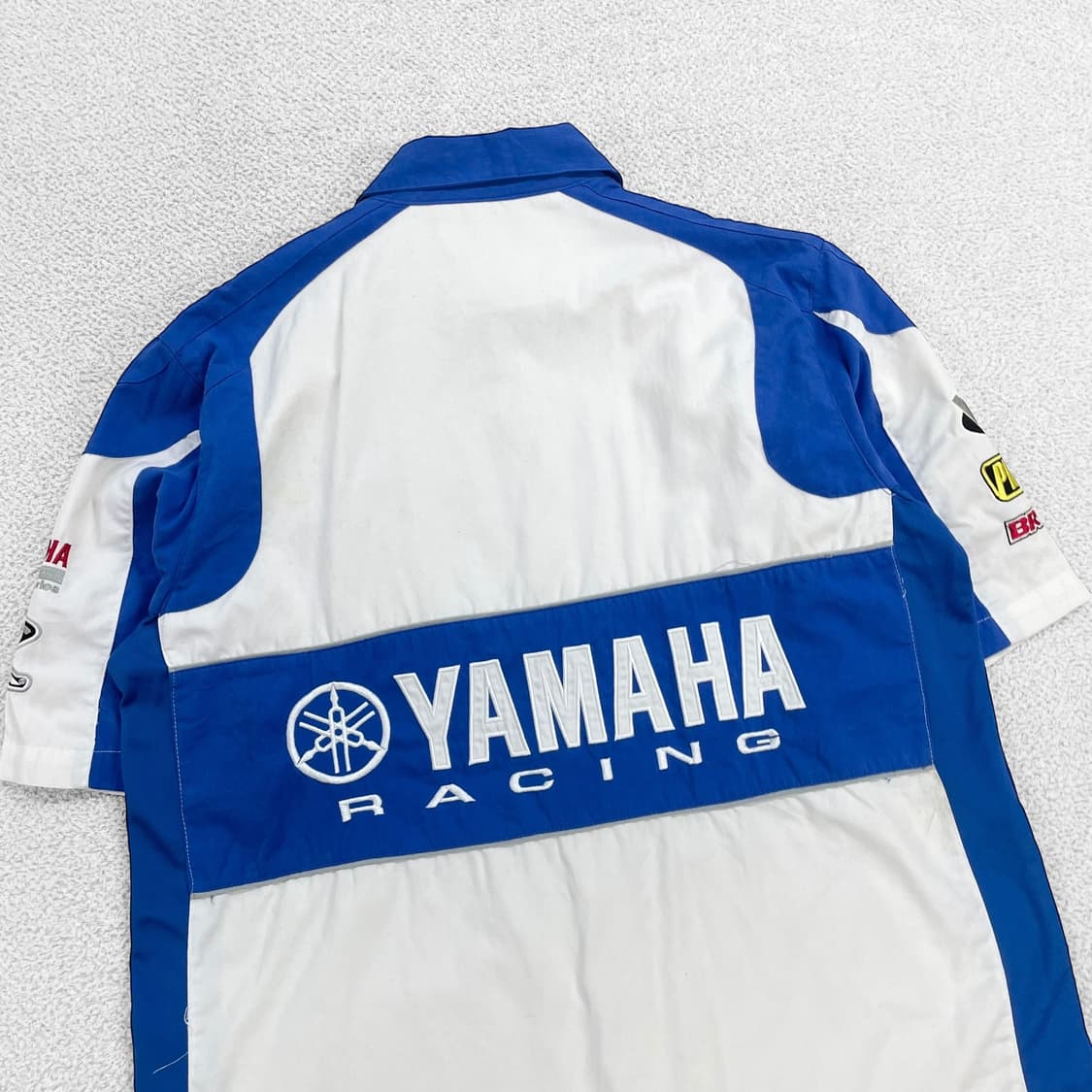 야마하 Yamaha 레이싱 팀 엠브로이드 반팔 셔츠 자켓 상품이미지4