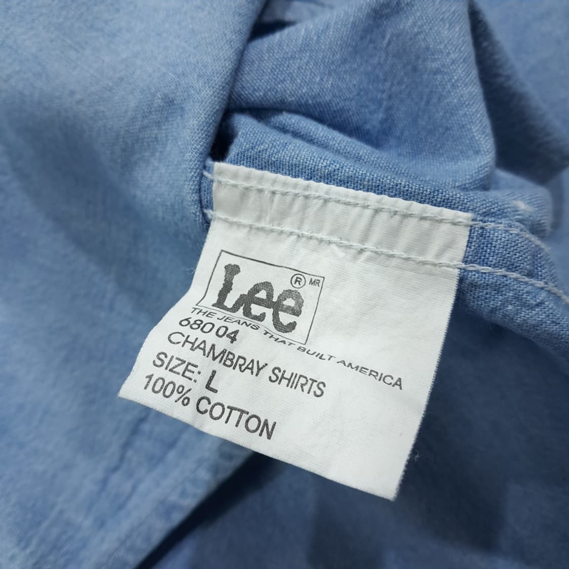 CL532 L 리 80s 유니온메이드 샴브레이 셔츠 남방 상품이미지5