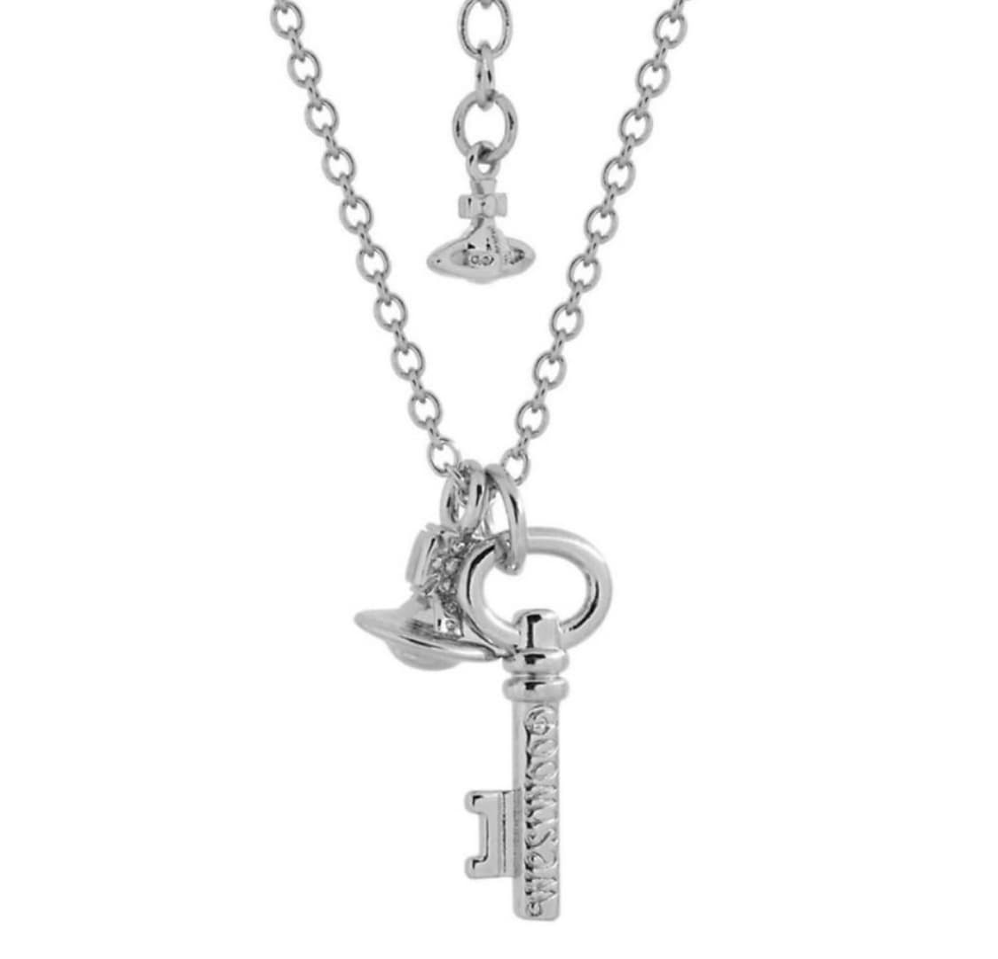 비비안웨스트우드 열쇠 orb 목걸이 실버 상품이미지1