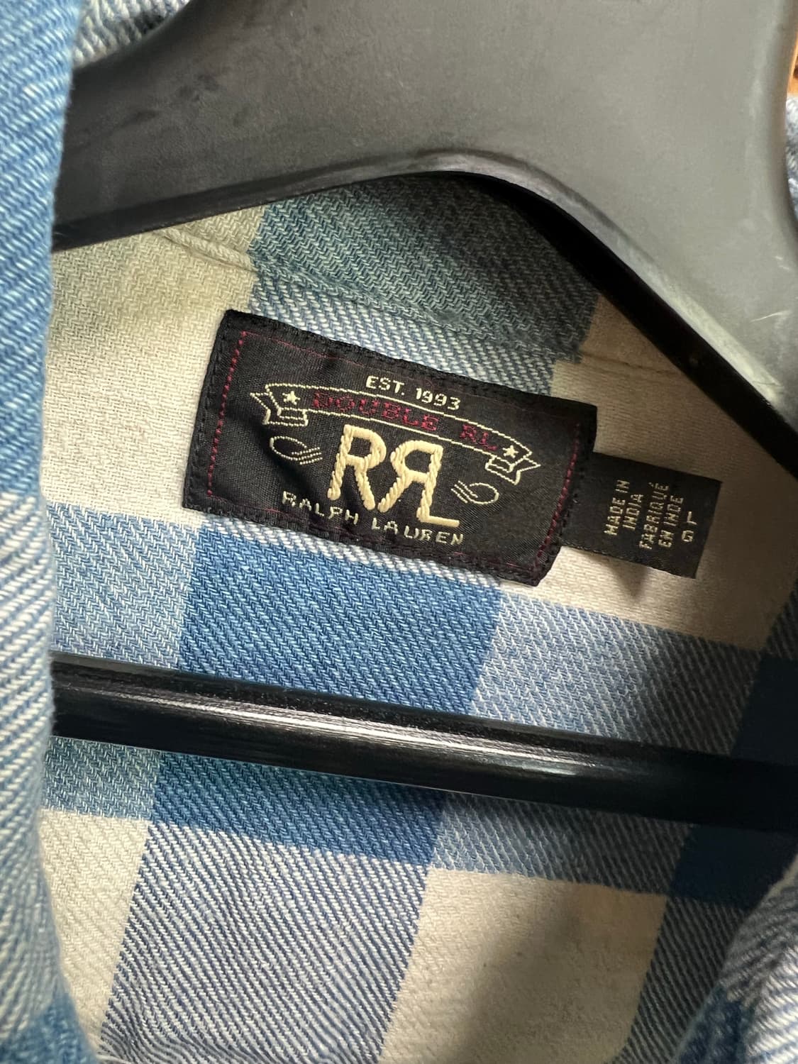 RRL 더블알엘 플래드 트윌 웨스턴셔츠 L 상품이미지3