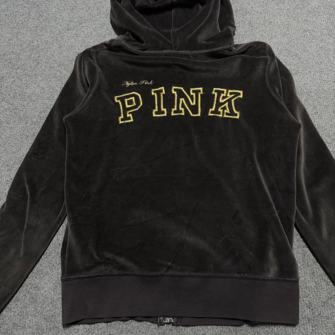 빅토리아 시크릿 브라운 벨벳 후드집업 S 상품이미지2