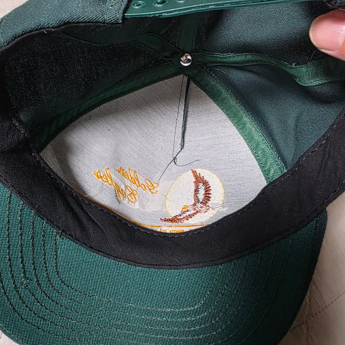 [OS] 빈티지 NRA 골든이글 베이지 5패널 그린 상품이미지5