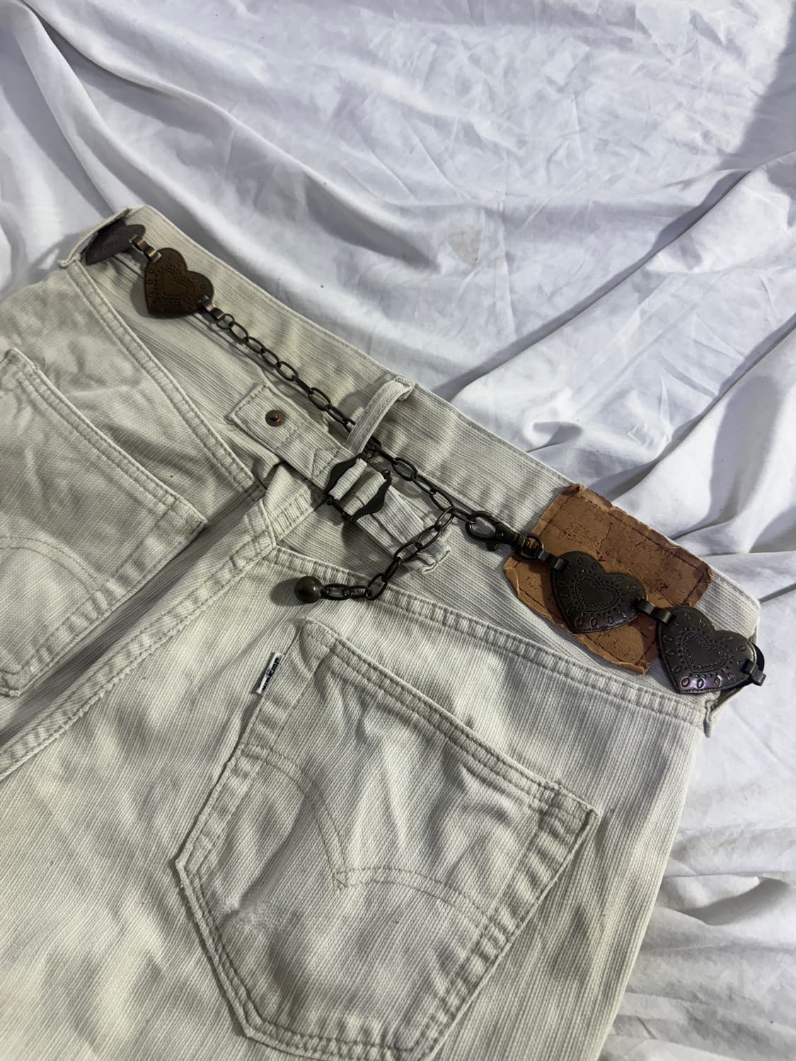 빈티지 하트 콘초 링크 벨트 네크리스 네이티브 아메리칸 보헤미안 히피 상품이미지4