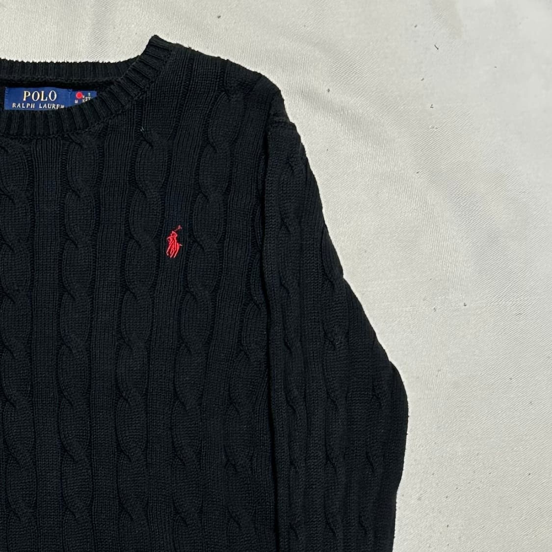 M 폴로랄프로렌 꽈베기 블랙 니트 상품이미지1