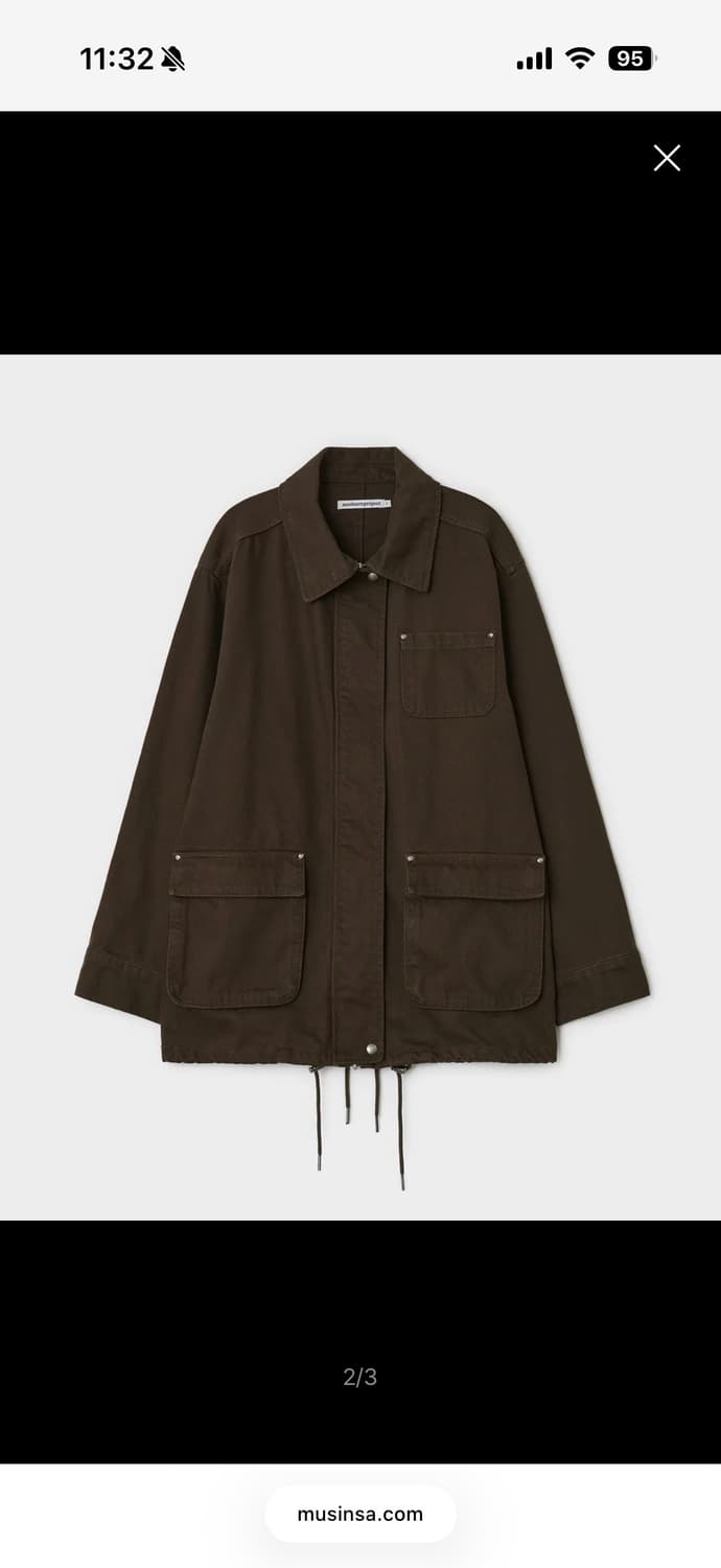 썬번프로젝트 오버사이즈 워크자켓 브라운 상품이미지2