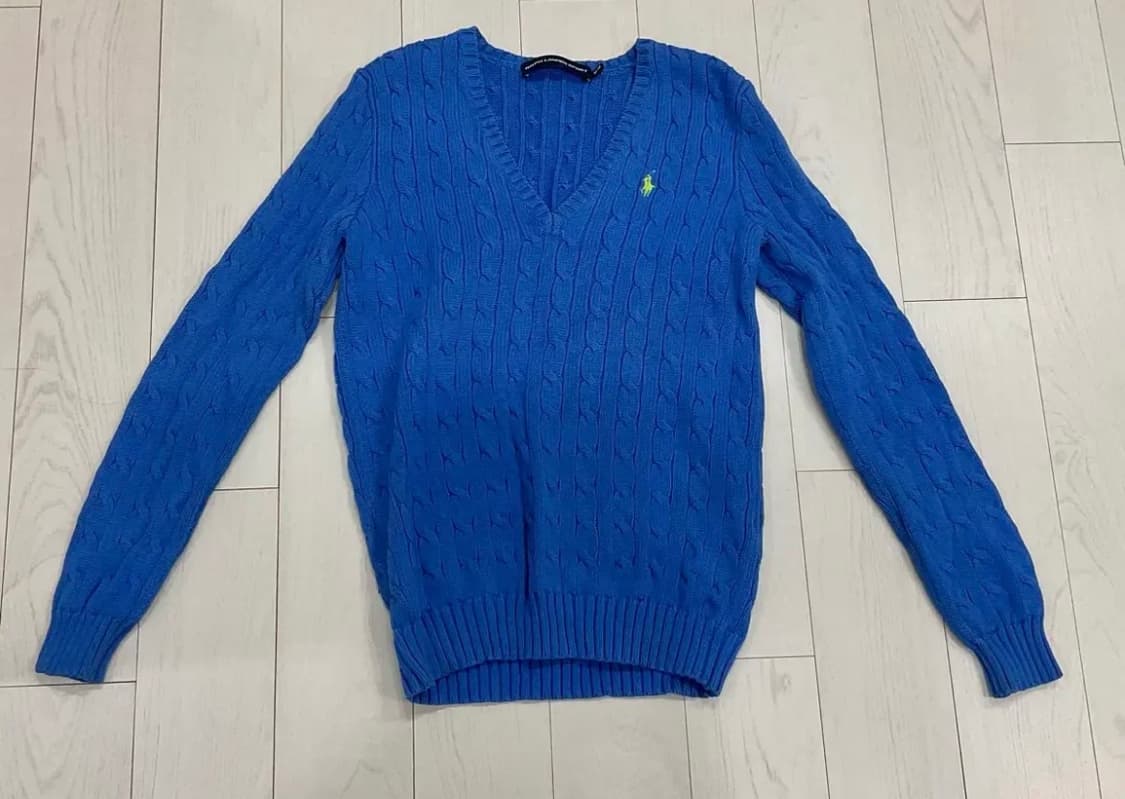 폴로 브이넥 니트 M 상품이미지1