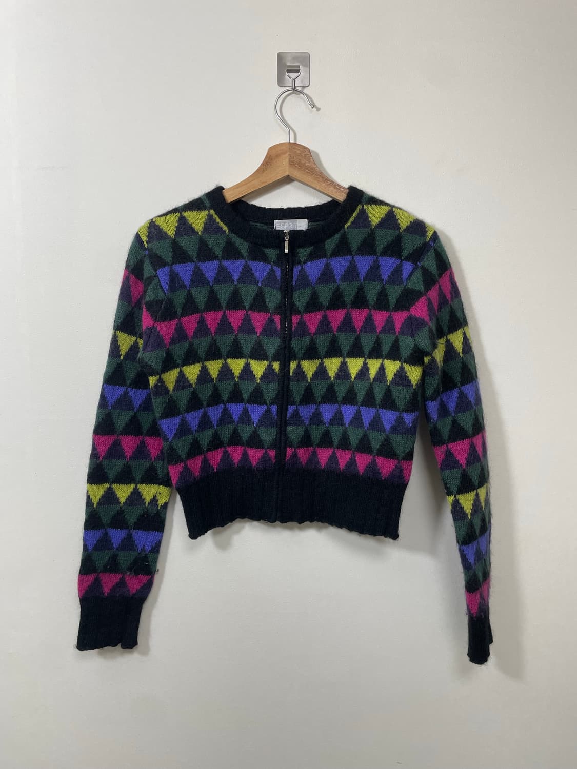 에스프리Esprit 패턴 크롭 니트 L - K43 상품이미지1