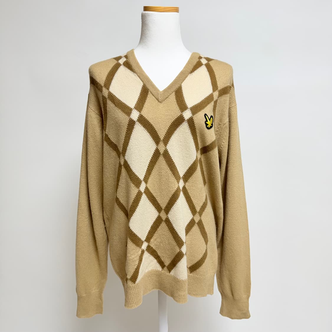 [캐시미어 100%] Lyle&Scott 스코트랜드 아가일 니트 40 상품이미지1