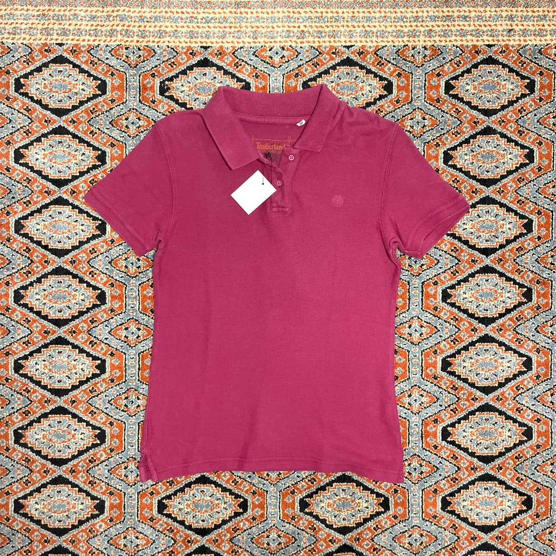 팀버랜드 핑크 반팔 카라티셔츠 여성S 상품이미지1