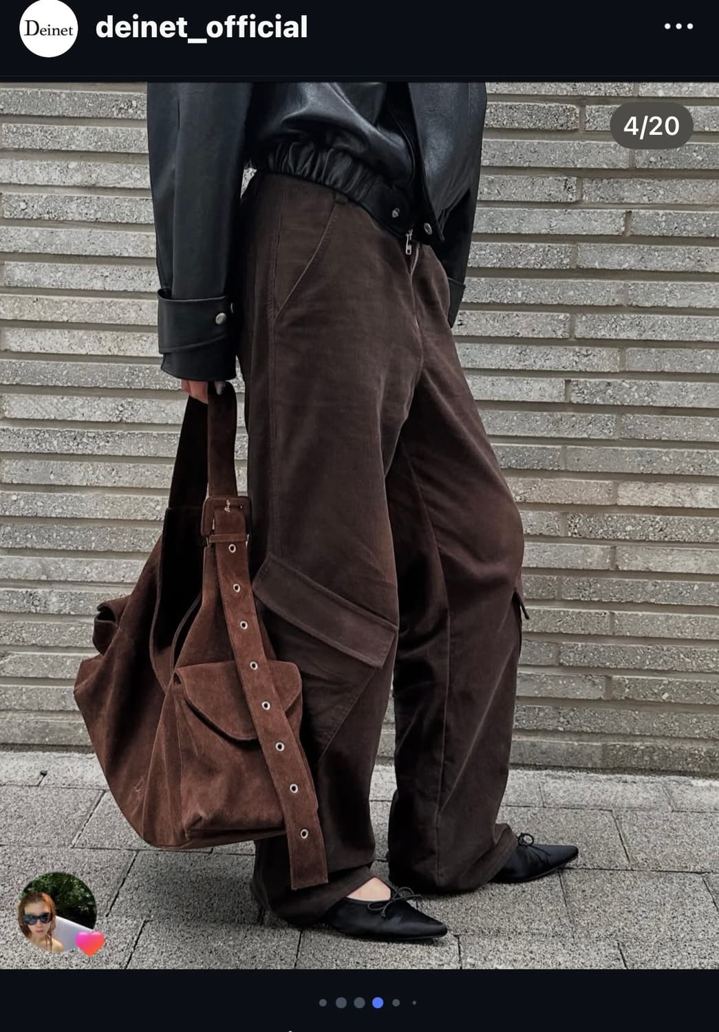 다이닛 코듀로이 카고팬츠 브라운 블랙 m  상품이미지1