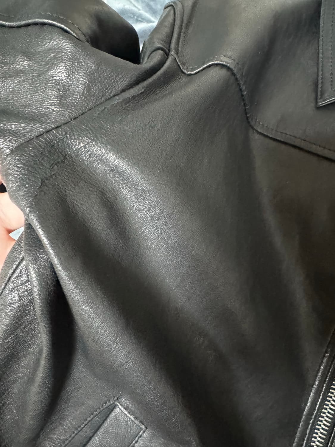 급처 도프제이슨 프리미엄 램스킨 베지터블 싱글 자켓 M 상품이미지9