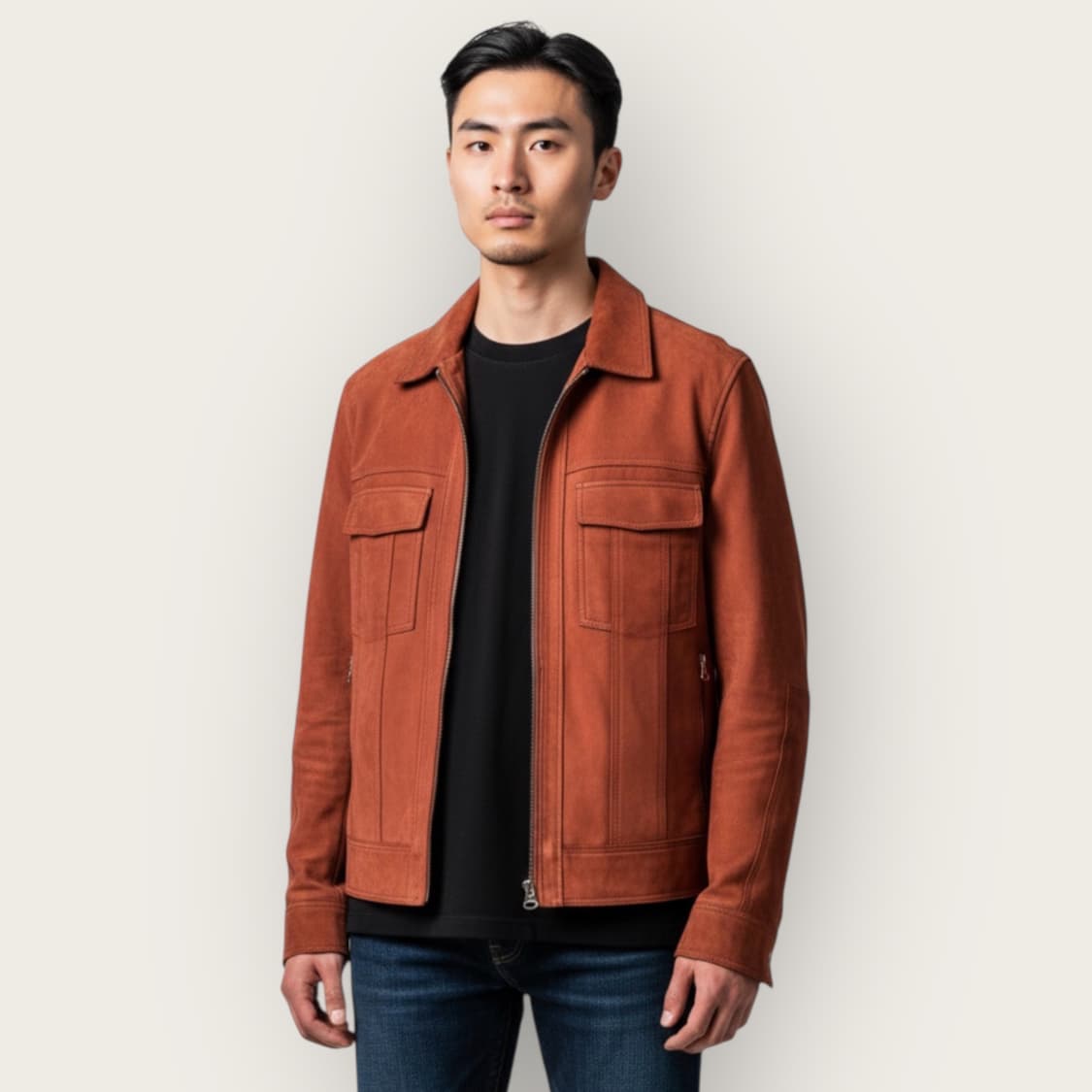 48/ 솔리드옴므 스웨이드 트러커 자켓(남주혁 착용) 상품이미지1