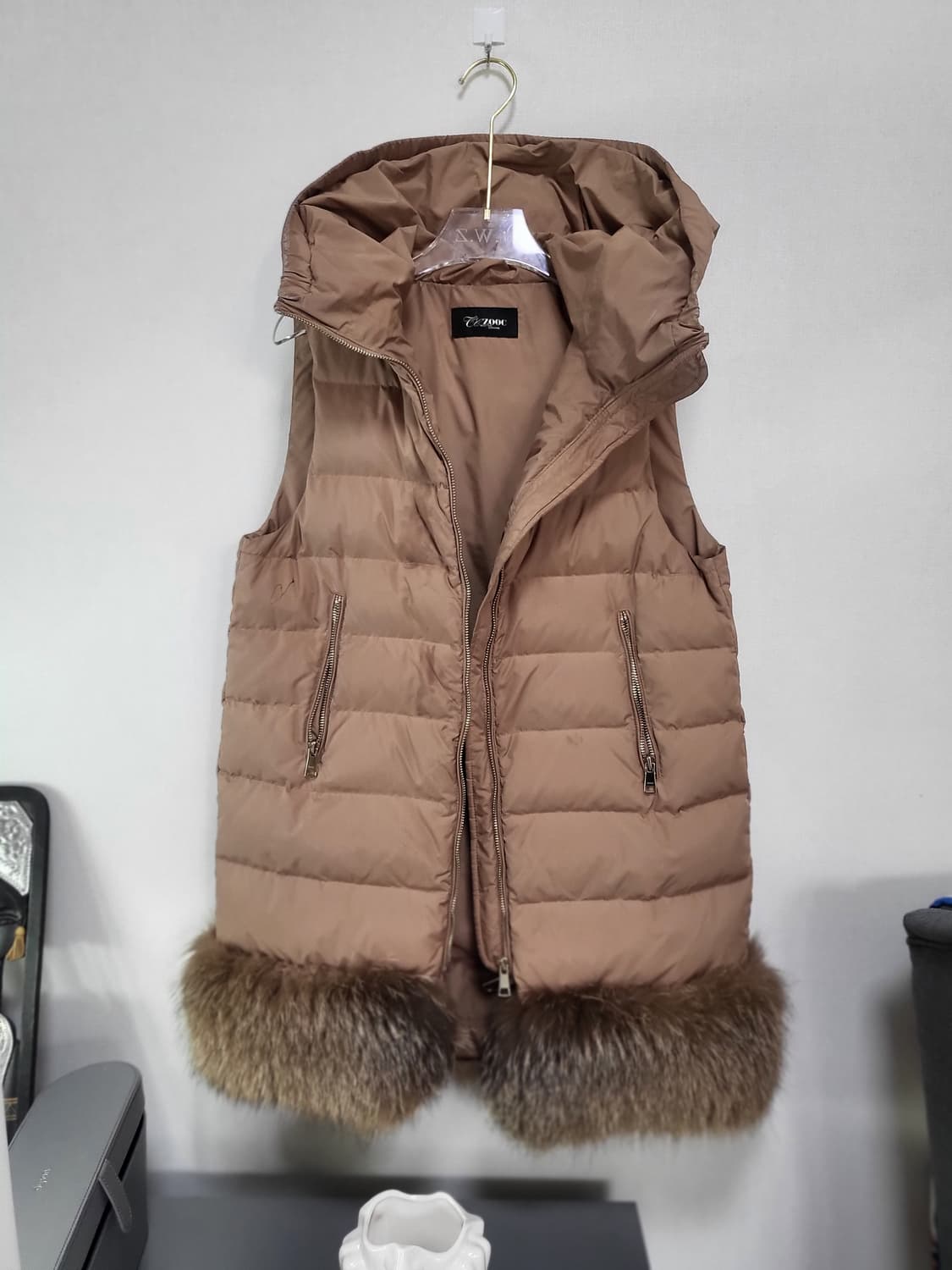 ZOOC 패딩 모피 후드베스트+양모코트 55 상품이미지4