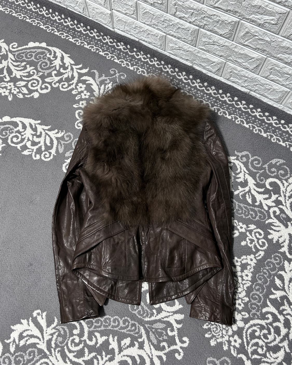 00’s 폭스 램스킨 레이어드 자켓 상품이미지4