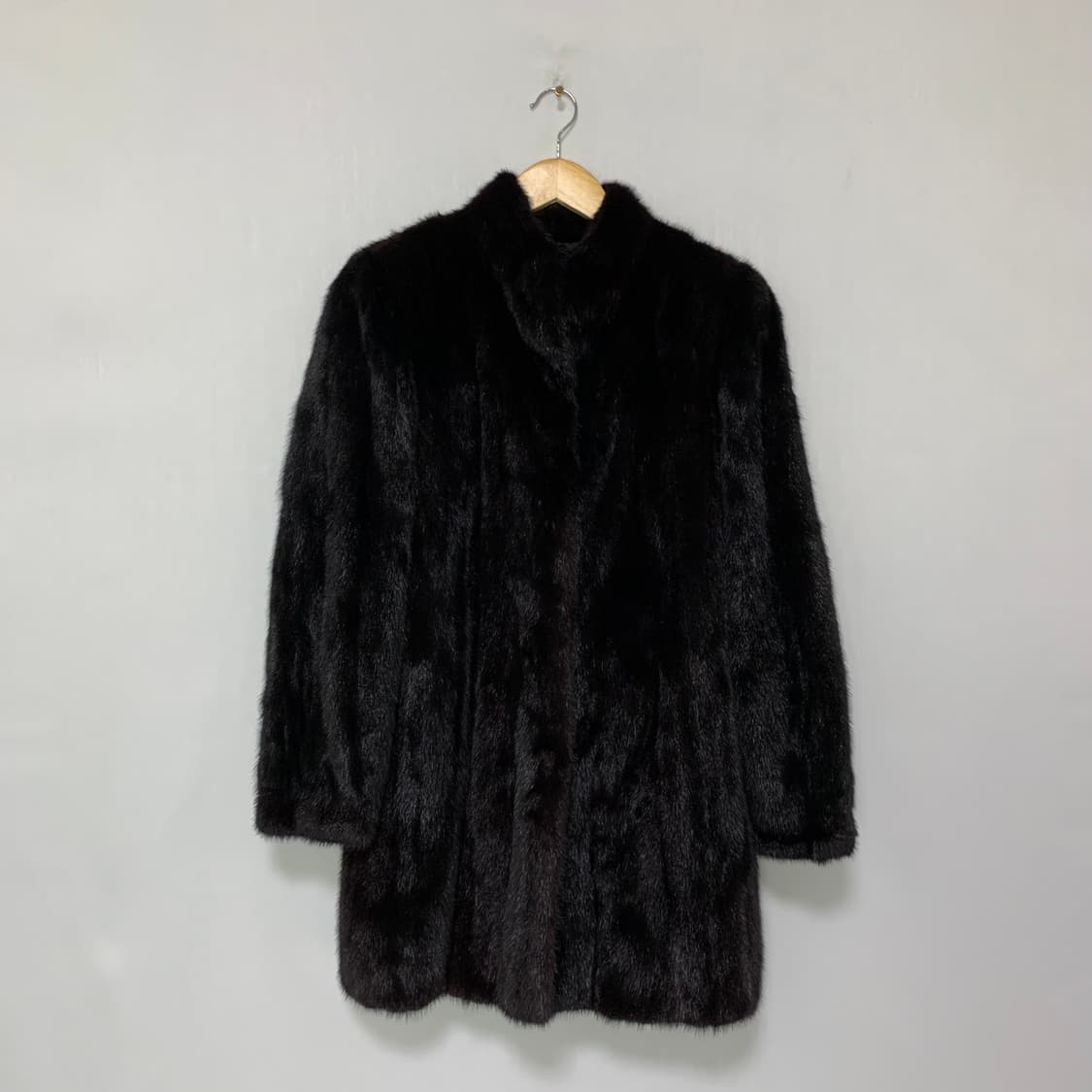 jpn 일본 빈티지 밍크 리얼 퍼 자켓 숏코트 블랙 상품이미지1