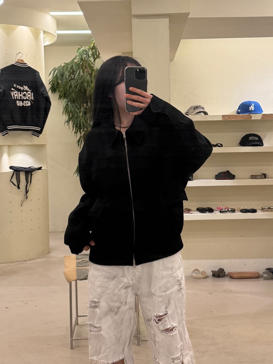 빈티지 골지 블랙 미니멀 자켓 U364 상품이미지1