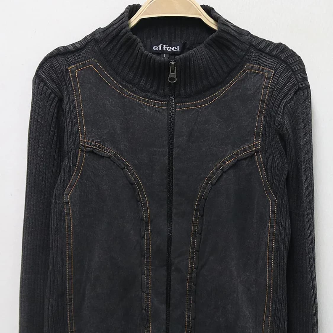 EFFECI 니트 포인트 집업 60411 상품이미지3