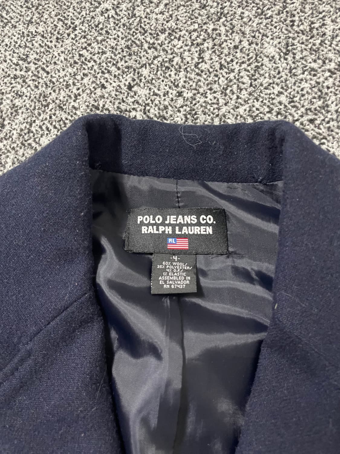 빈티지9. 폴로 진스 컴퍼니 빈티지 파이핑 블레이저 자켓 네이비 상품이미지3