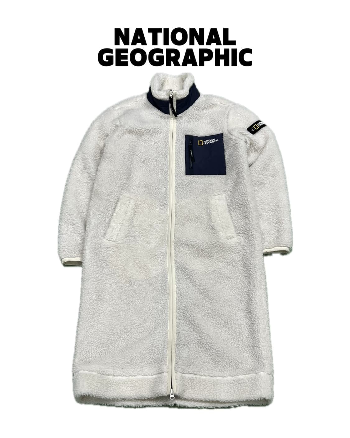 (S) 네셔널지오그래픽 롱 셰르파 뽀글이 집업 자켓 상품이미지1