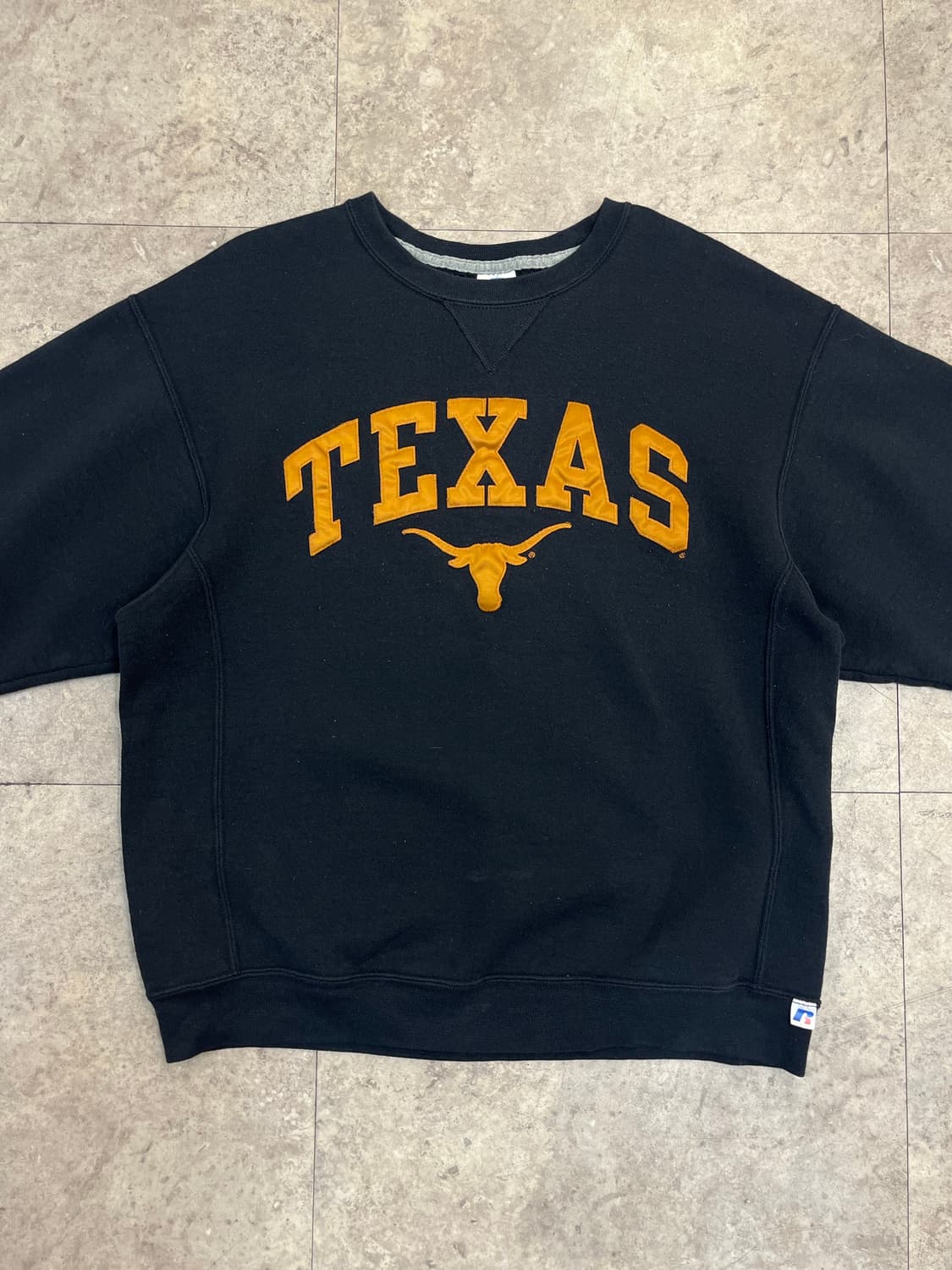 러셀 텍사스 로고 기모 맨투맨 블랙 L #csz4139 상품이미지4