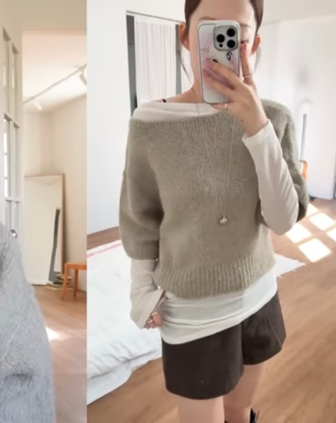 르에브leve 알파카 울 하프니트 상품이미지5