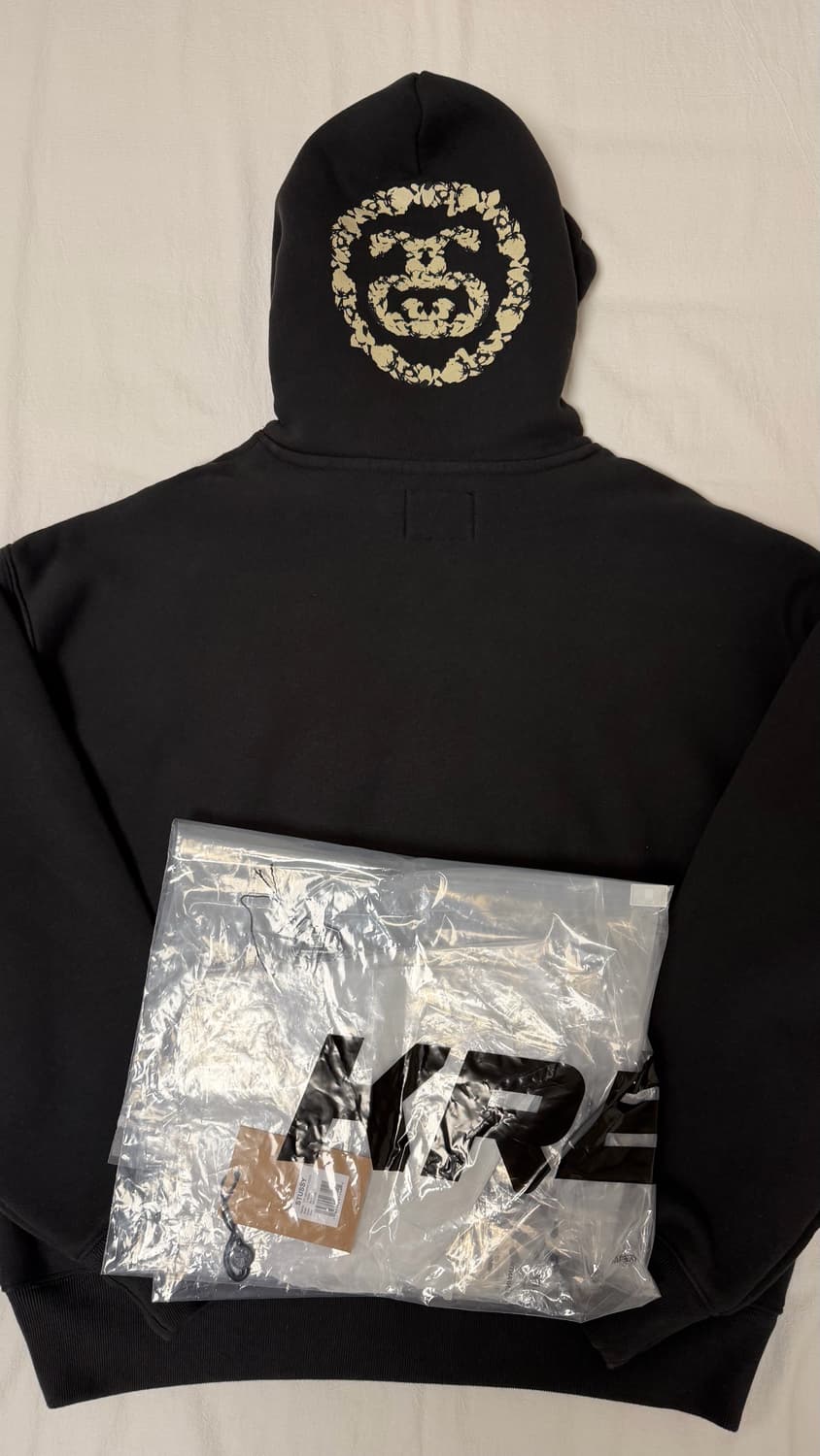 스투시 x 데님 티어스 그래픽 후드 블랙 M사이즈 상품이미지6