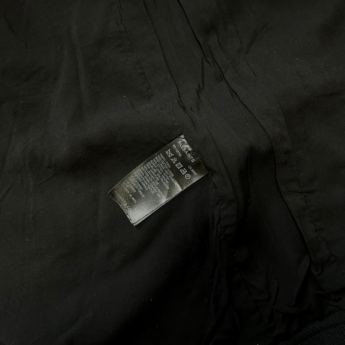 AllSaints Minimal black Varsity Jacket 상품이미지5