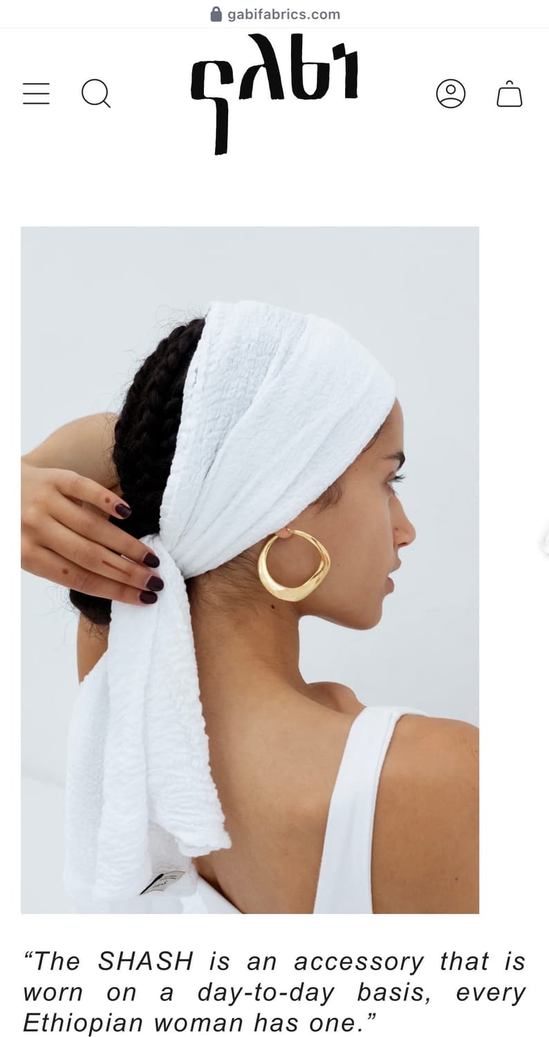 Gabifabrics SHASH headscarf Afroblanc컬러 상품이미지1