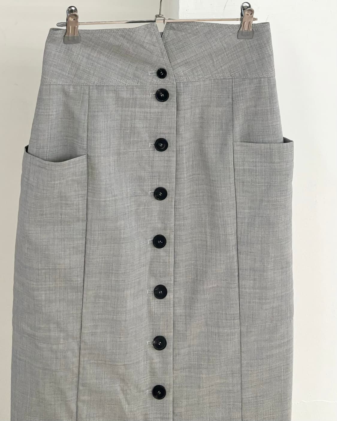 네헤라 그레이 미디 H라인 스커트 상품이미지5