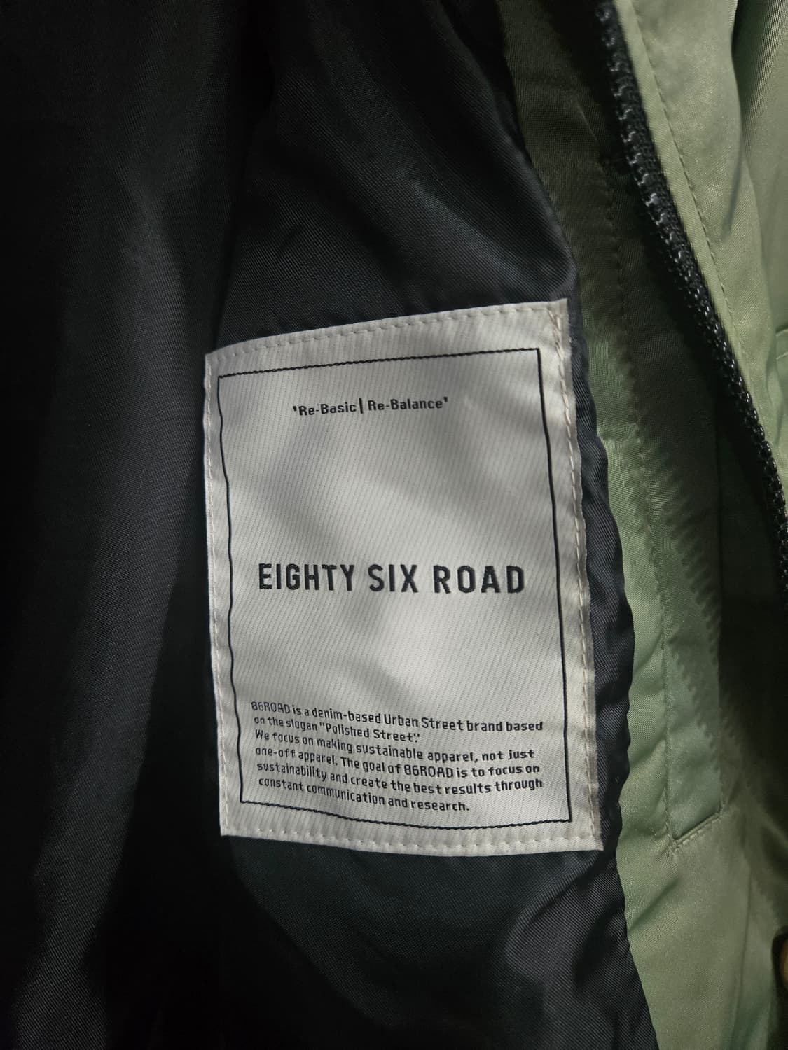 에이티 식스 로드 카키 남성 세미오버핏 100 항공점퍼 자켓  상품이미지3