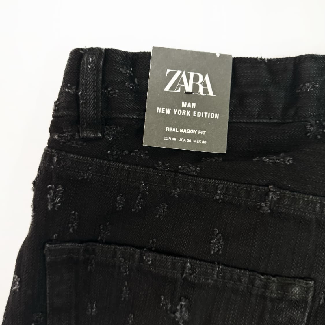 Zara 뉴욕에디션 데미지진 흑청 상품이미지4