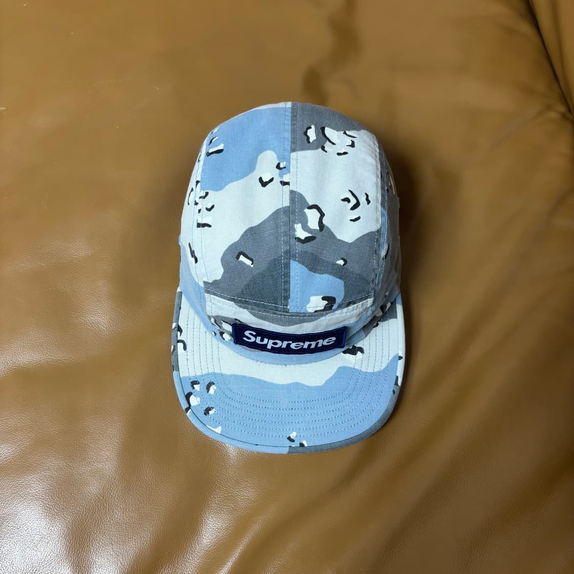 Supreme 슈프림 밀리터리 워시드 초코칩 카모 블루 캠프캡 모자 상품이미지5