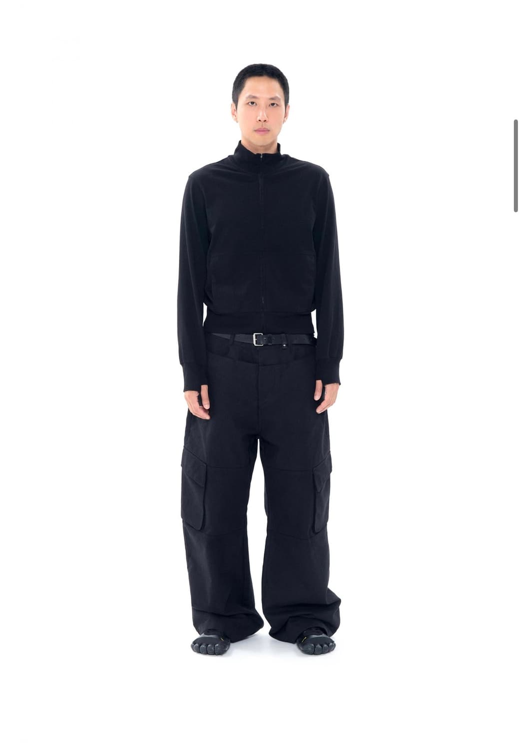 asien layer zip jersey black 상품이미지3