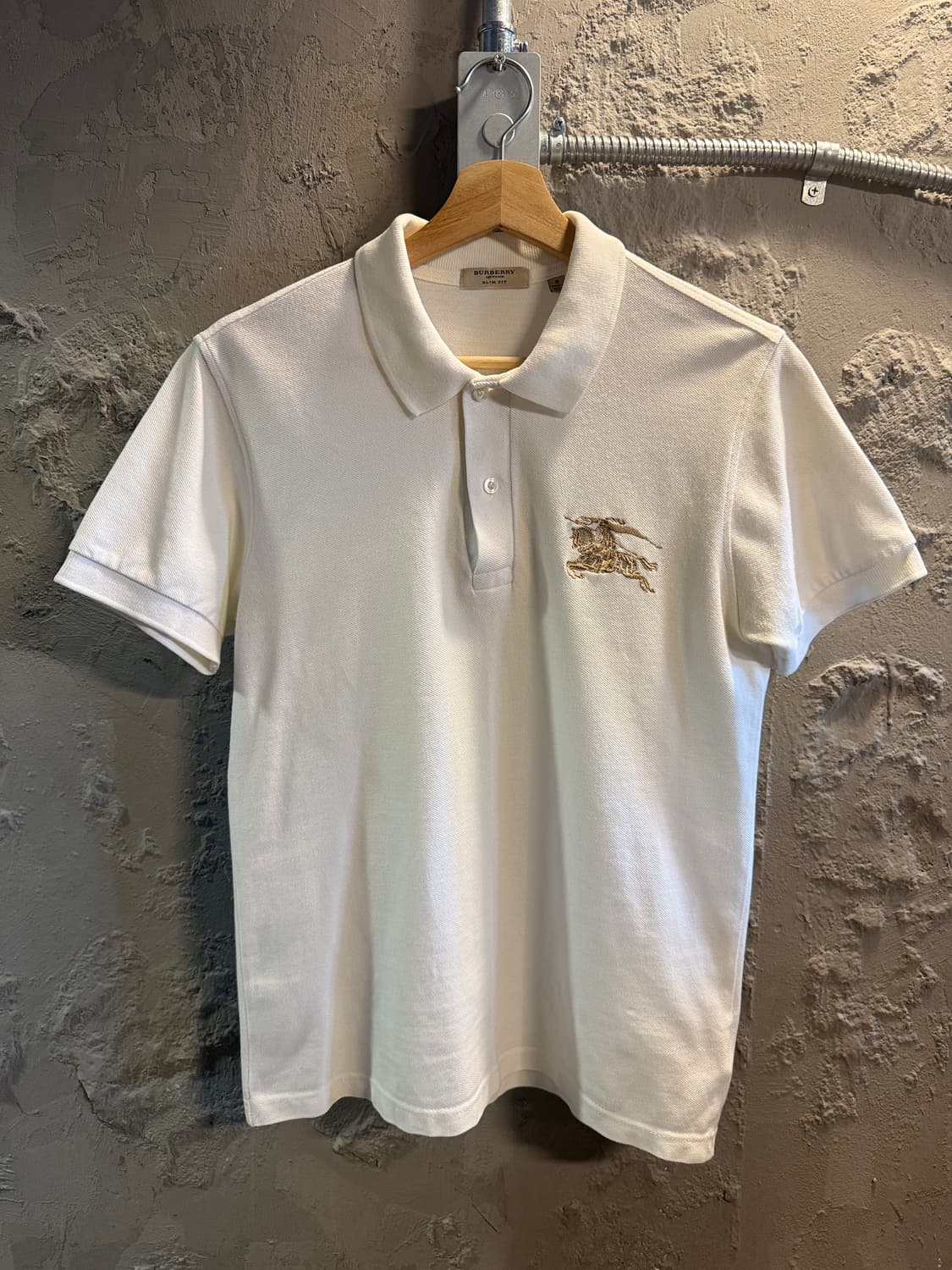 버버리 런던 슬림핏 폴로 셔츠 화이트 S 상품이미지1