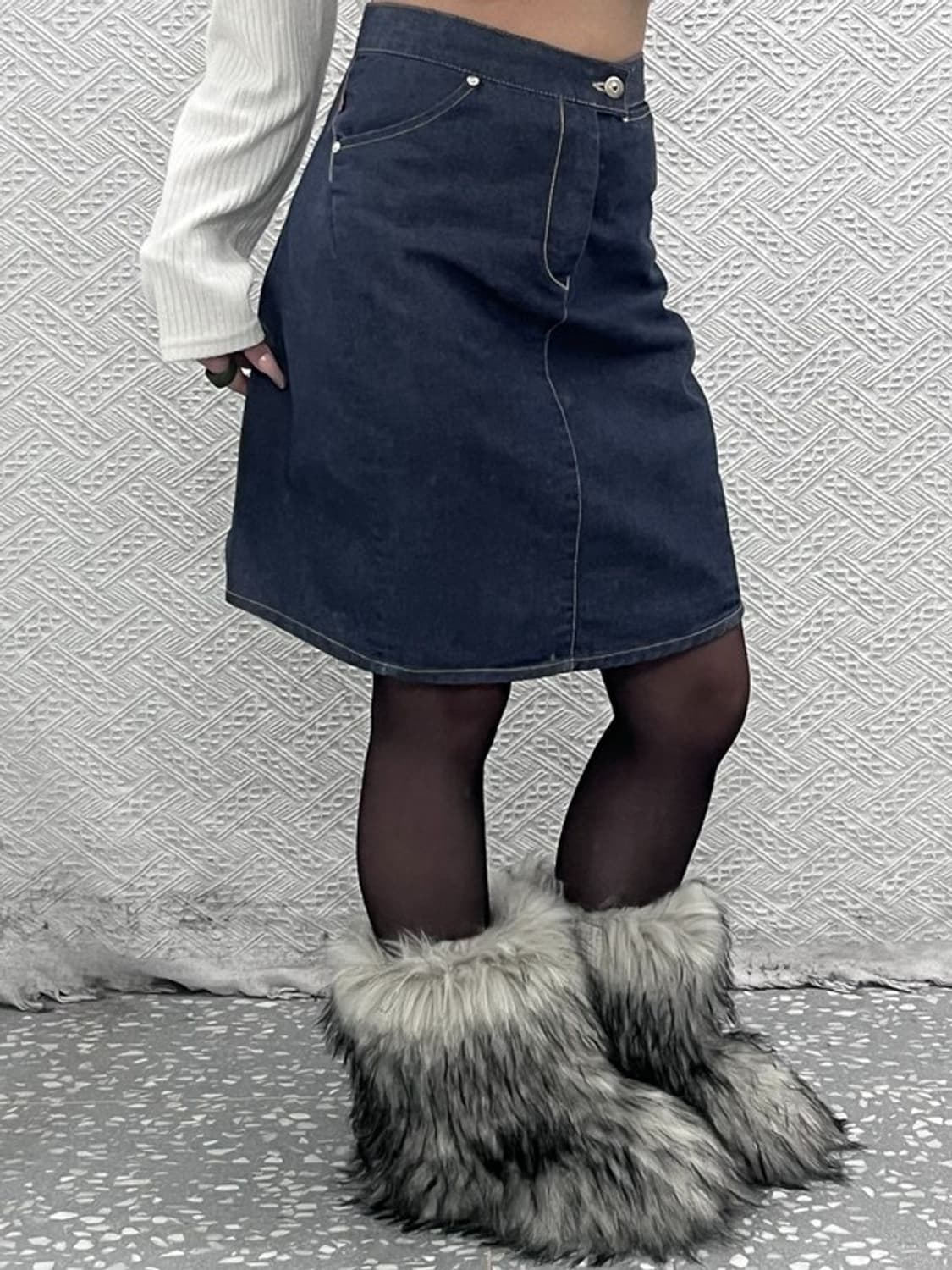 리바이스 엔지니어드 플레어 여리 데님 청치마 27인치 C08270 상품이미지2